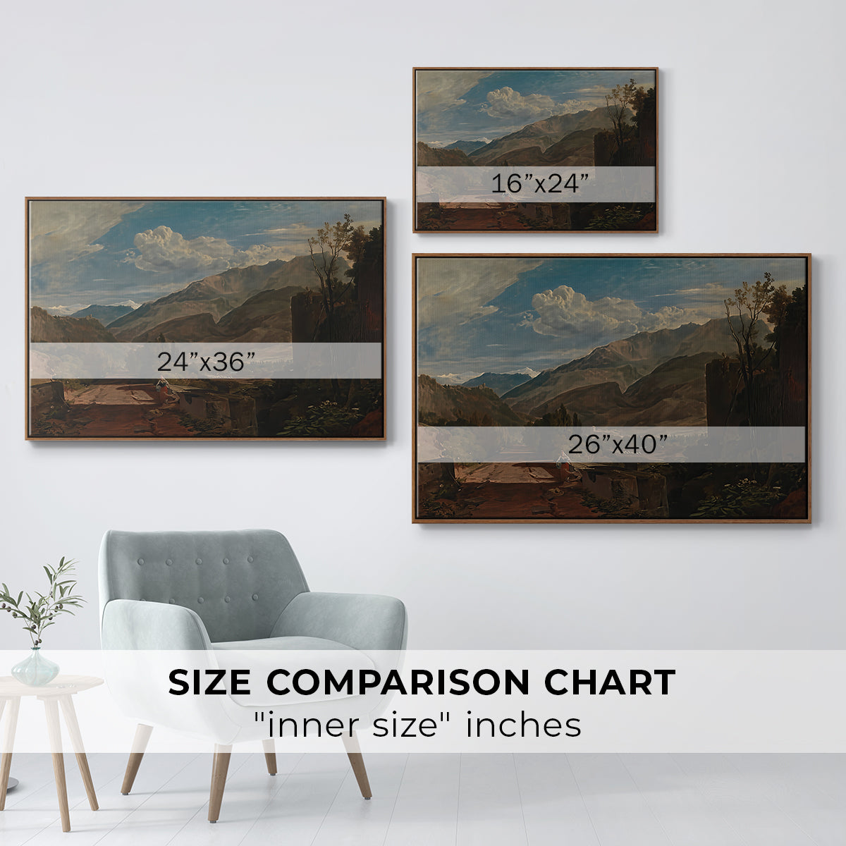 Bonneville, Savoy, 1803 - Floater Framed Canvas Print