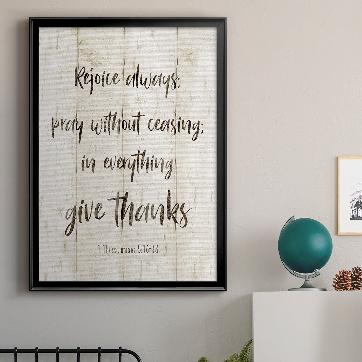 Rejoice Always - Modern Framed Canvas Print