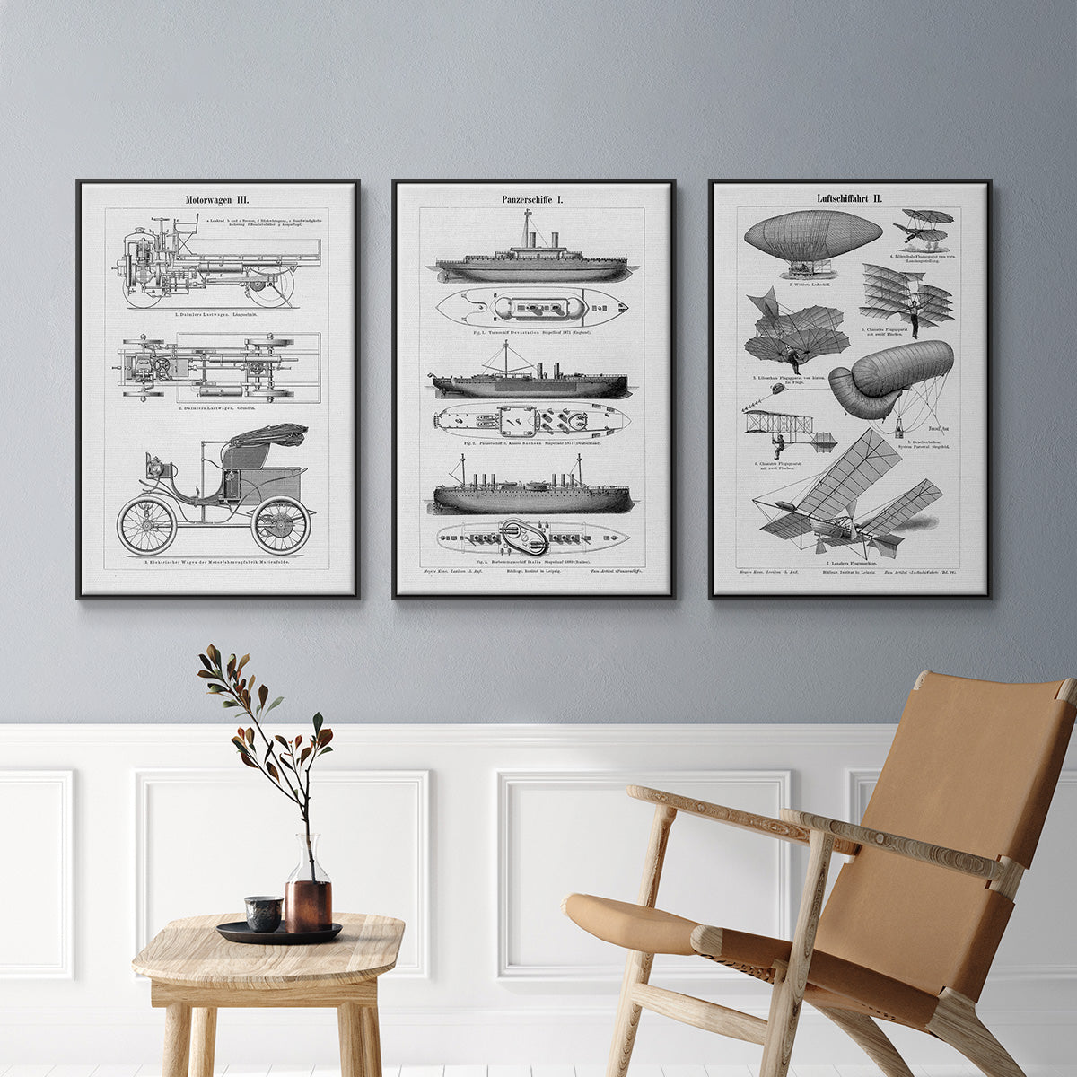 Industrial Flight - Floater Framed Canvas Set