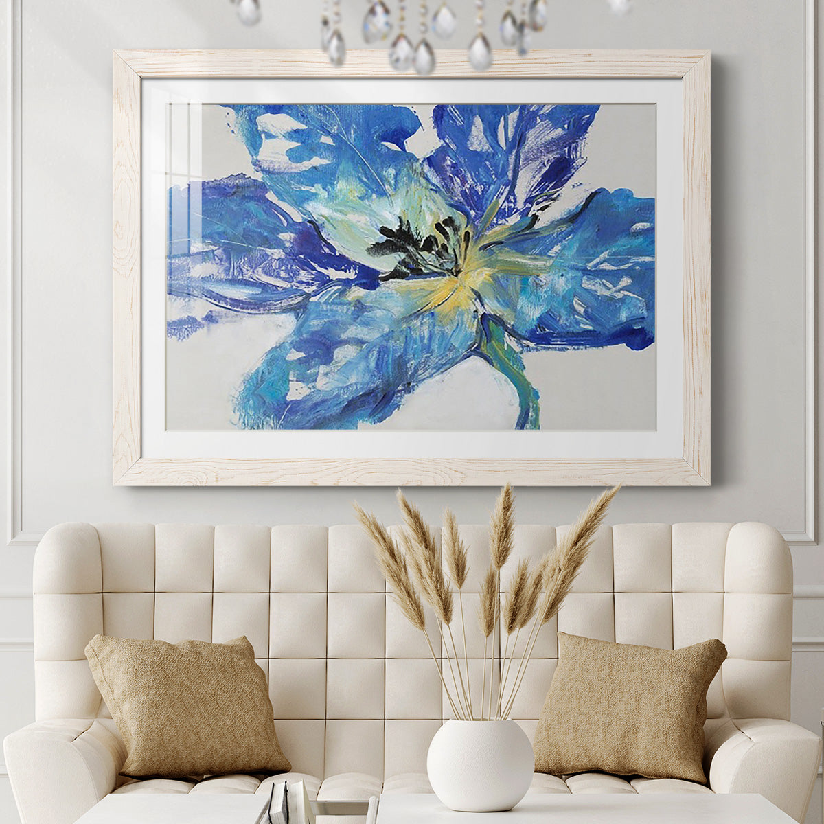 Fleur Bleue II - Barnwood Framed Art Print