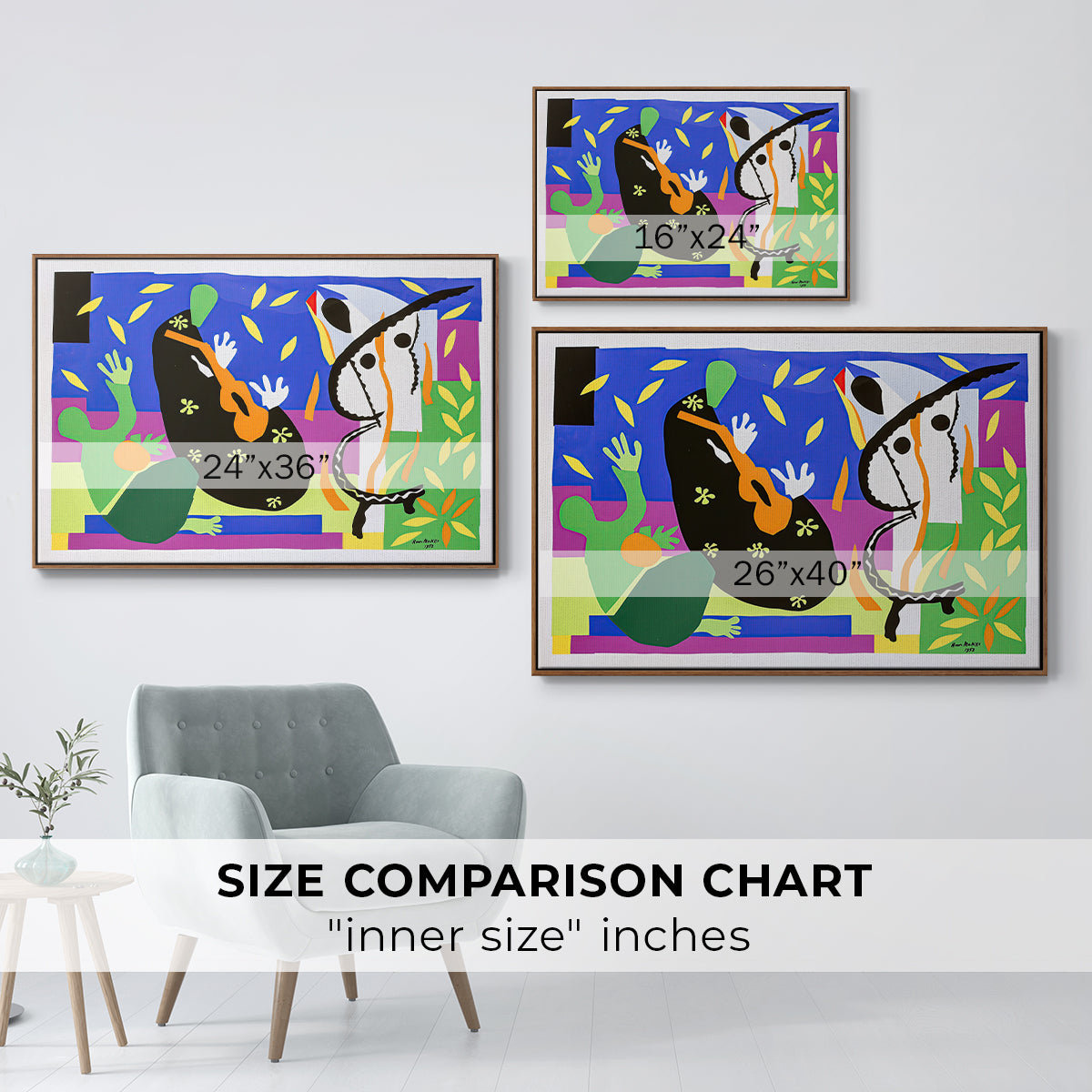 The Sorrows of the King, 1952 - Floater Framed Canvas Print