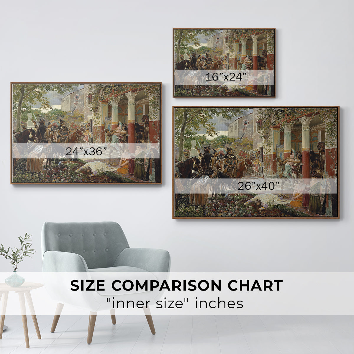 Onslaught of the Tartars, c. 1938 - Floater Framed Canvas Print