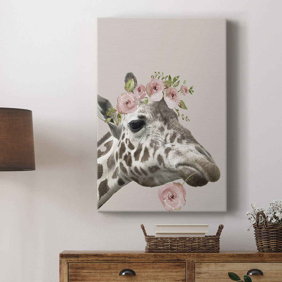 Peek A Boo Giraffe II - Canvas Art Print