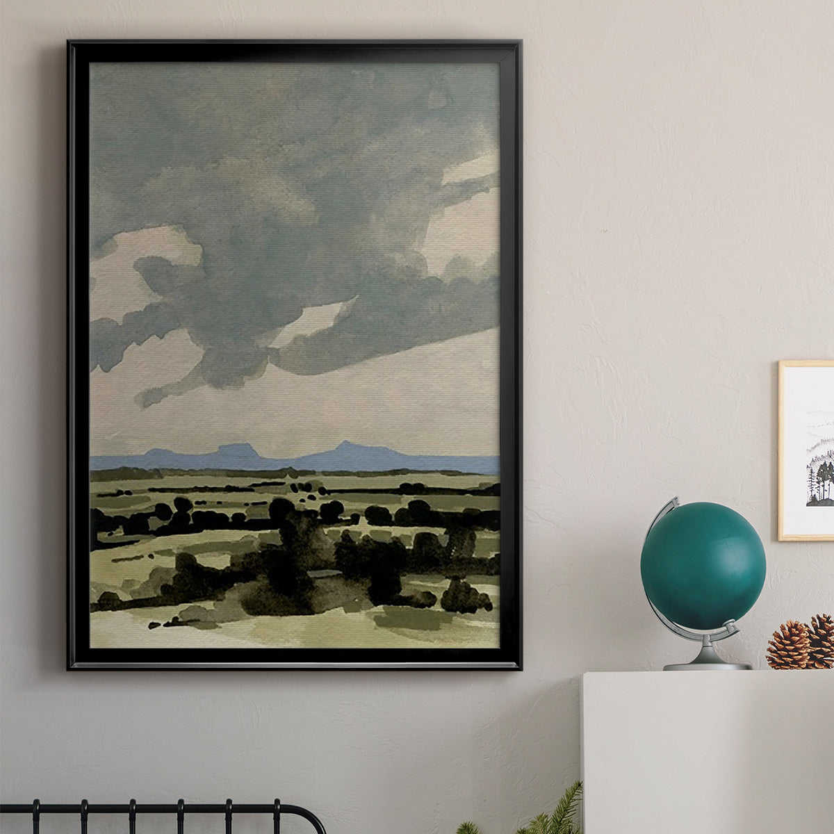 Pink Hazy Sky I - Modern Framed Canvas Print