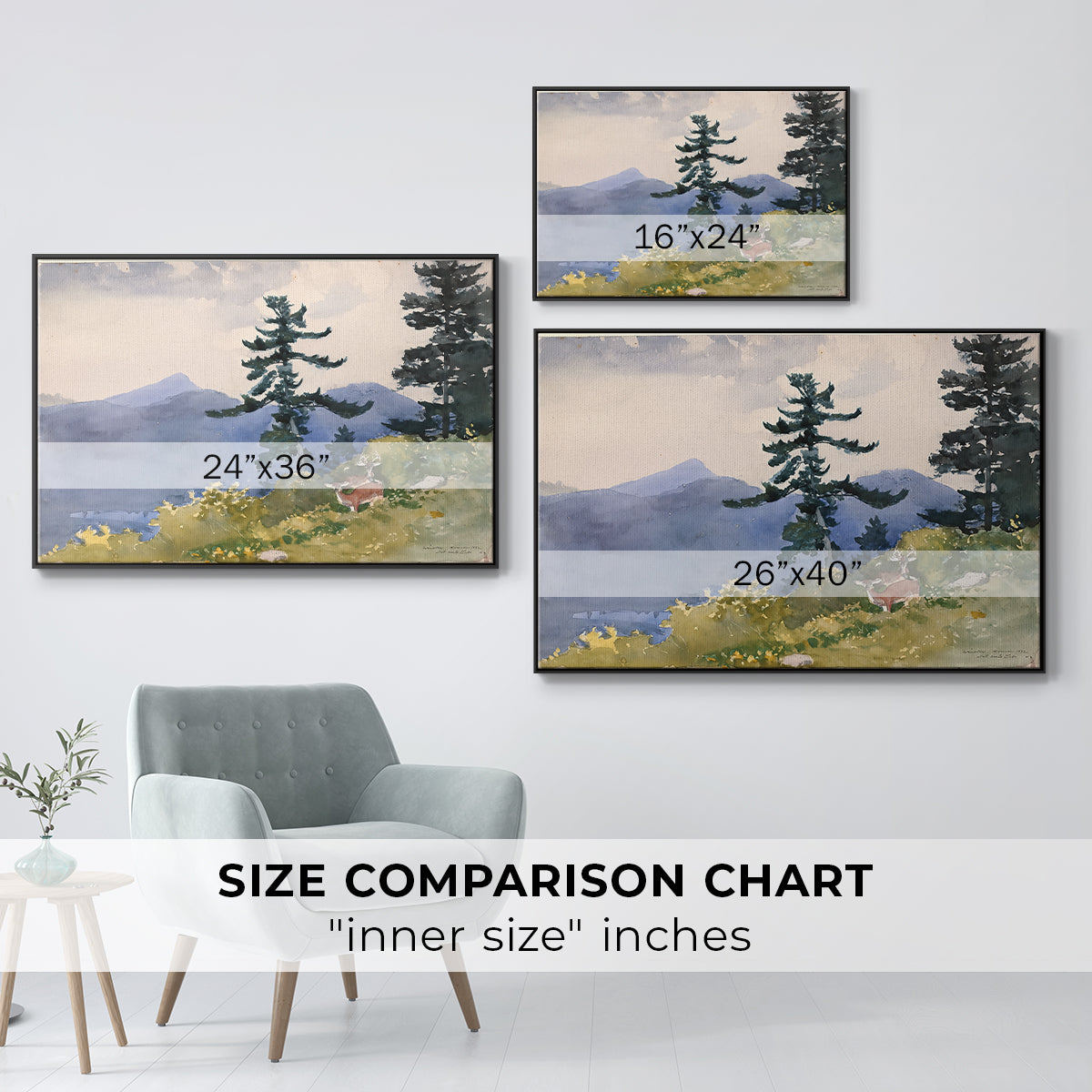 North Woods Club, Adirondacks, 1892 - Floater Framed Canvas Print