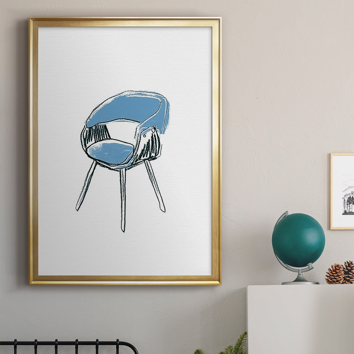 Take a Seat I - Modern Framed Canvas Print