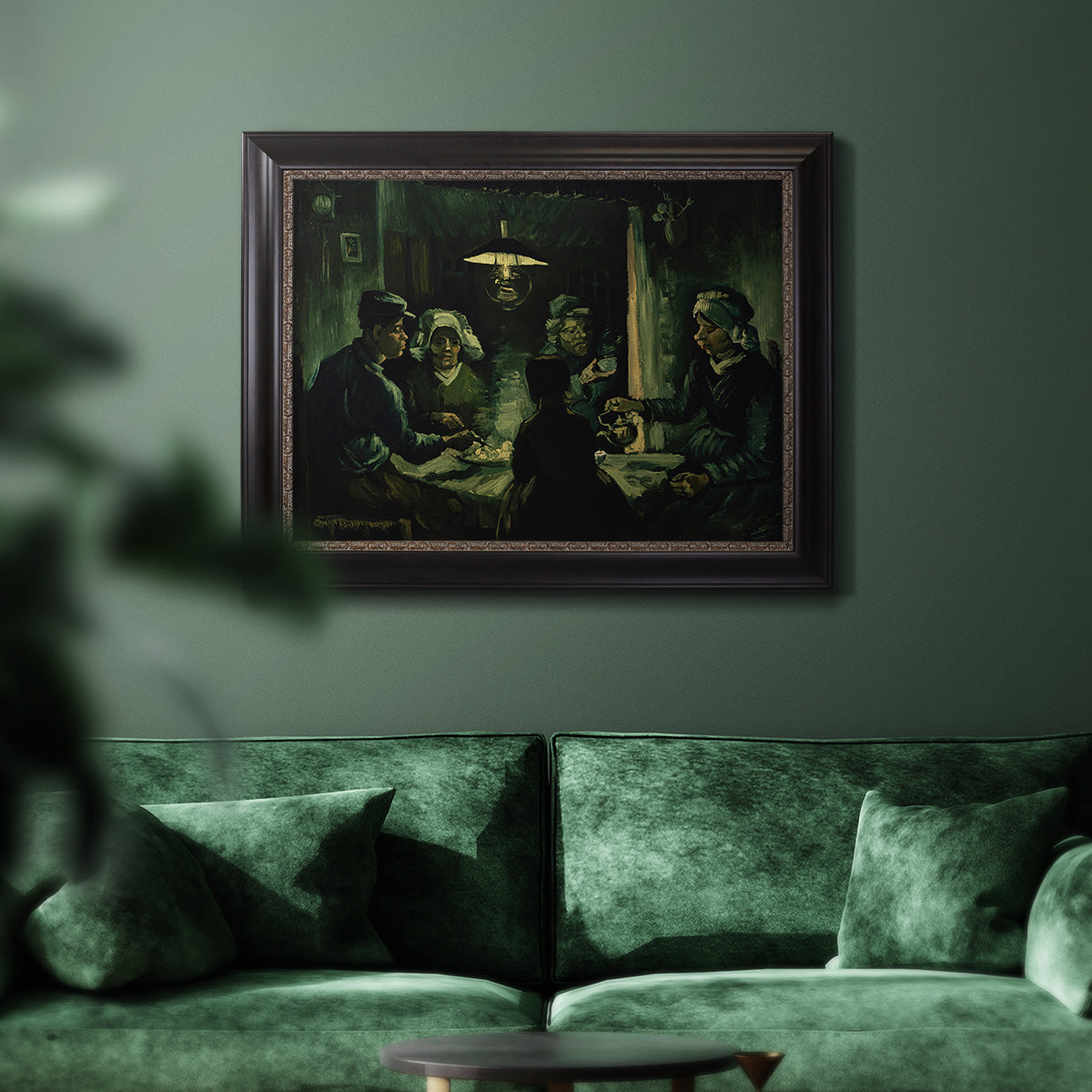 Second Study for the Potato Eaters - Ornate Framed Canvas Print