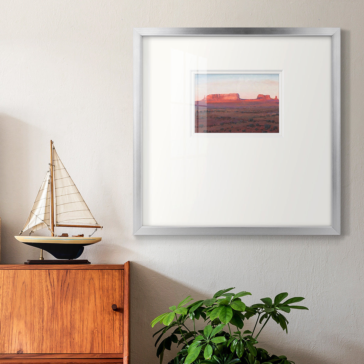 Red Rocks at Dusk I Premium Framed Print Double Matboard