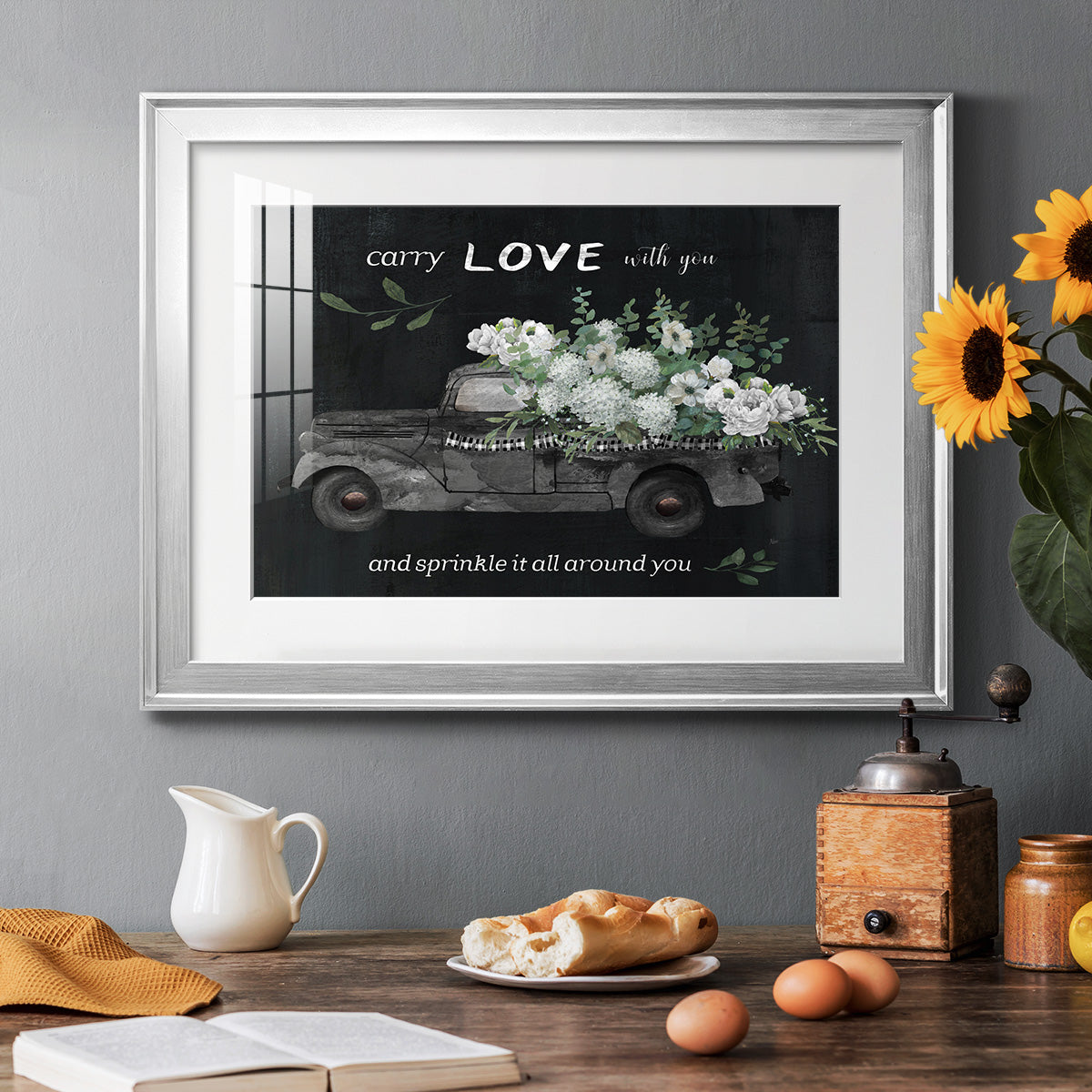 Carry Love - Modern Framed Art Print