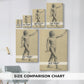 Size comparison chart for canvas art prints, showing multiple size options.