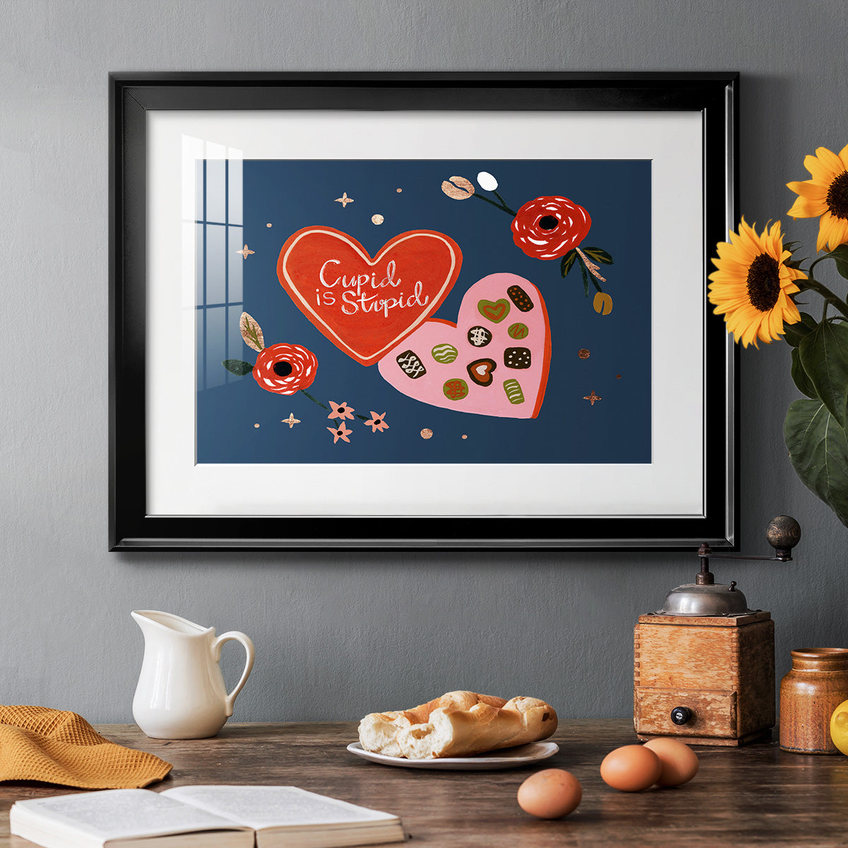 Happy Galentine II Premium Framed Print - Ready to Hang