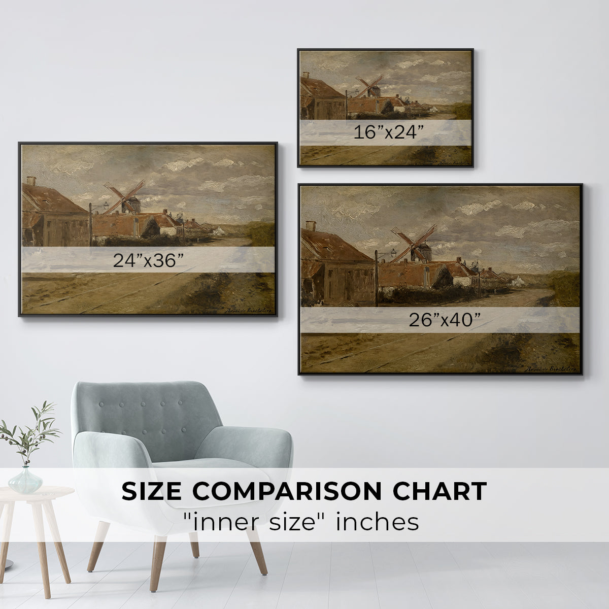 The Mill at Kiel, c. 1885-1888 - Floater Framed Canvas Print