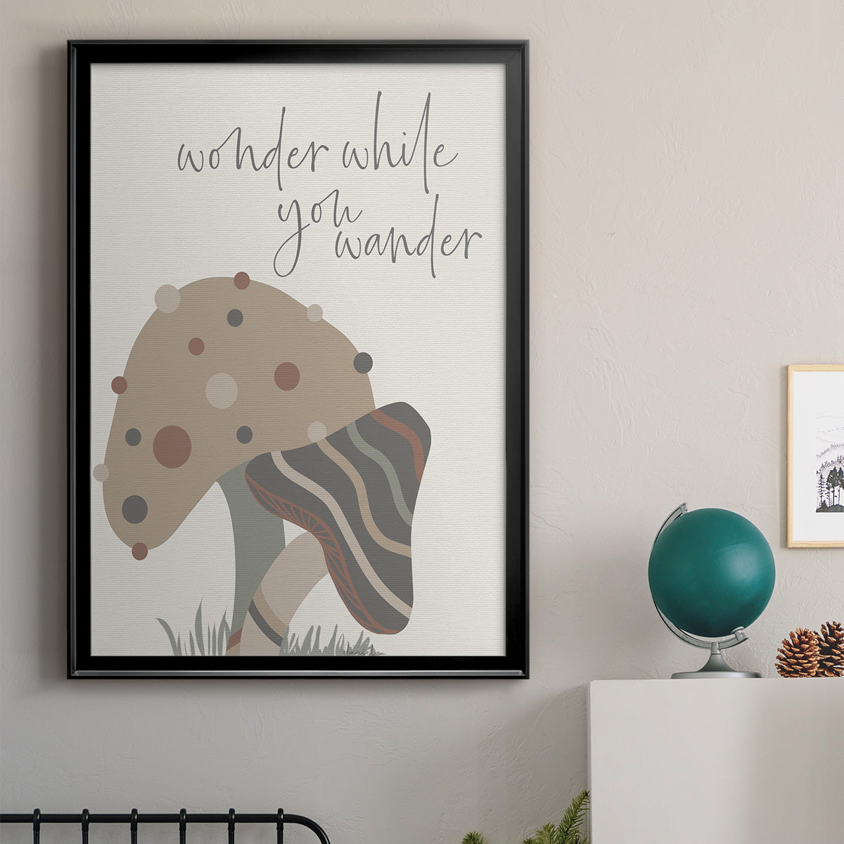 Wonder While You Wander - Modern Framed Canvas Print