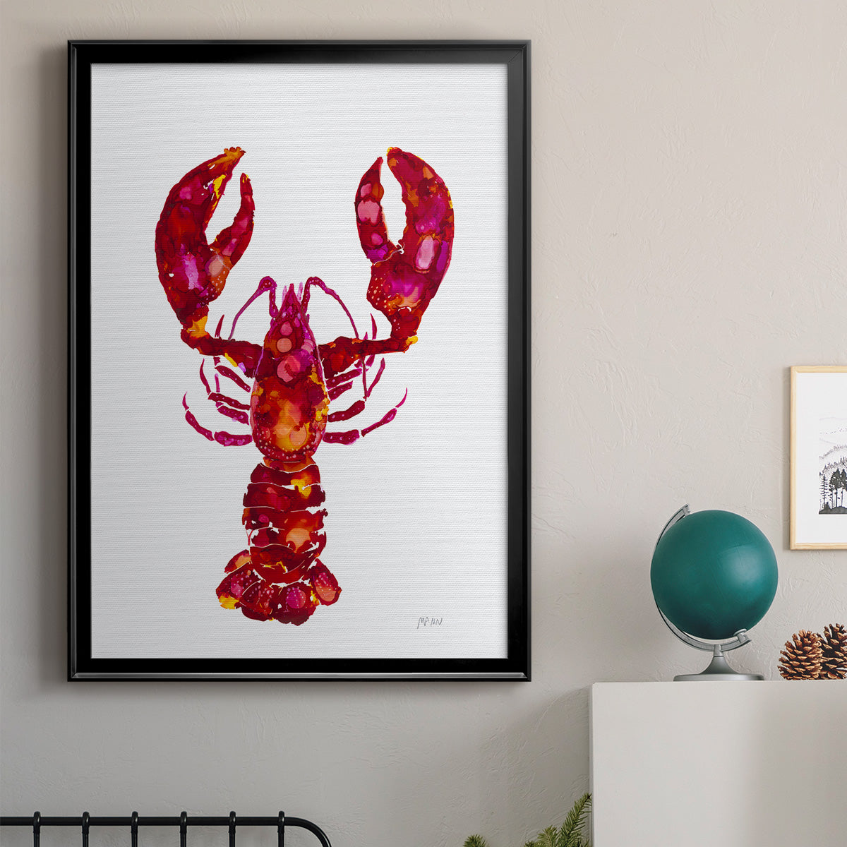 Lobster - Modern Framed Canvas Print
