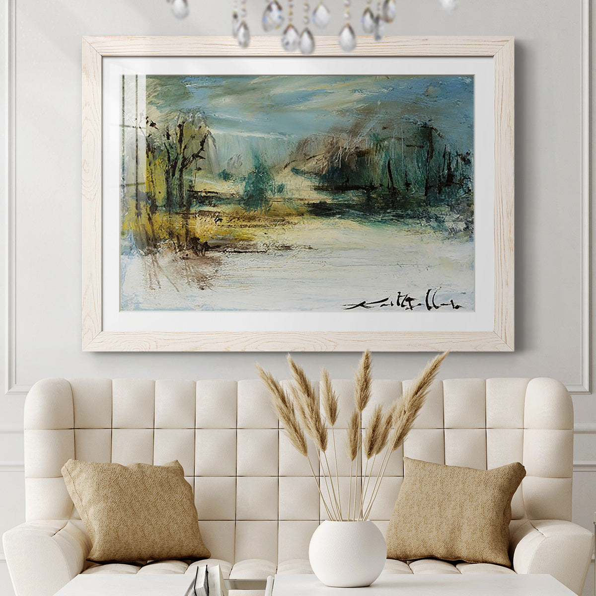 Wintery Horizon II - Barnwood Framed Art Print