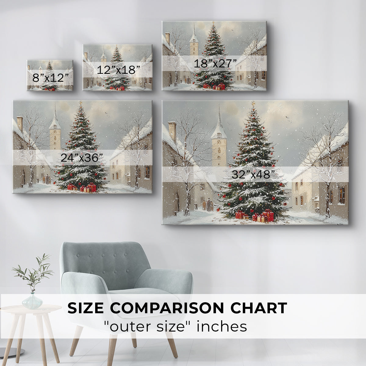 Silver Evergreen at Dawn - Canvas Art Print
