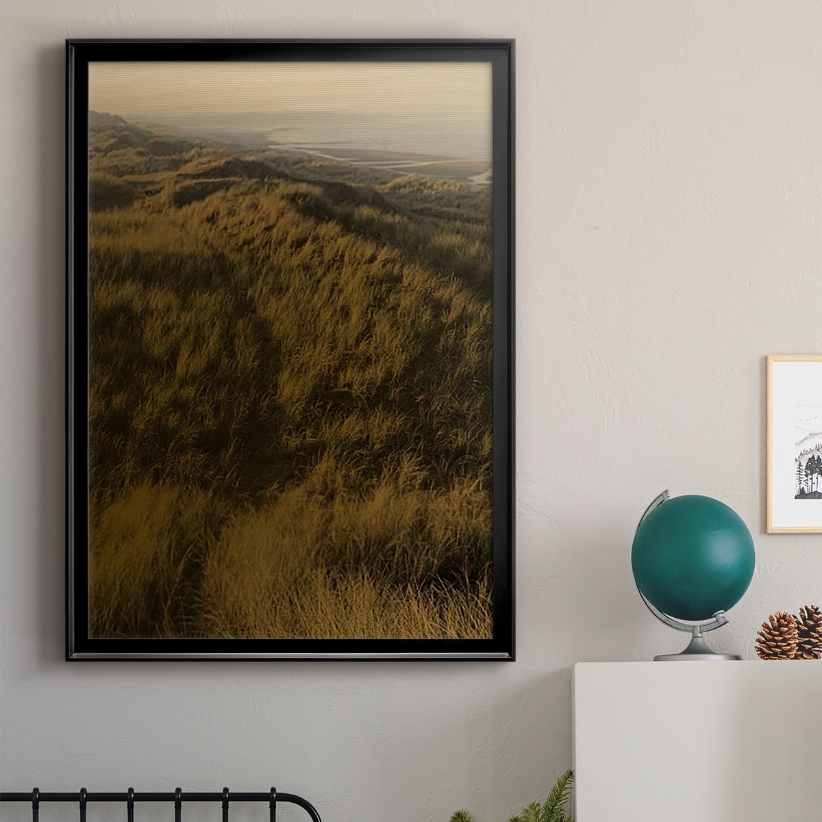 Golden Fog II - Modern Framed Canvas Print