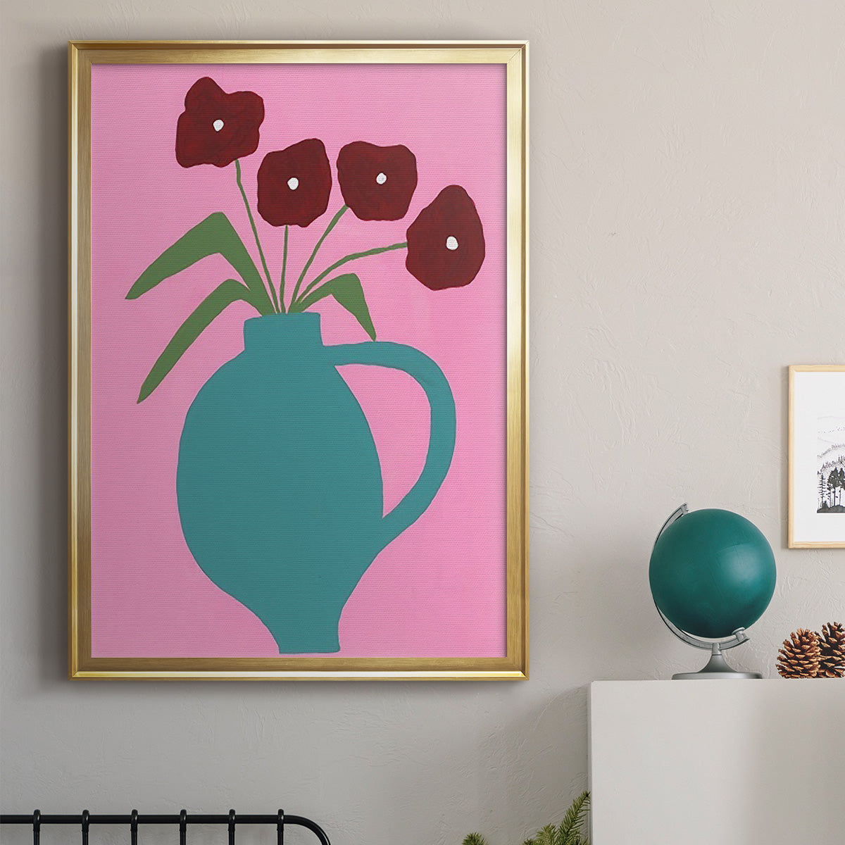 Modern Blooms IV - Modern Framed Canvas Print