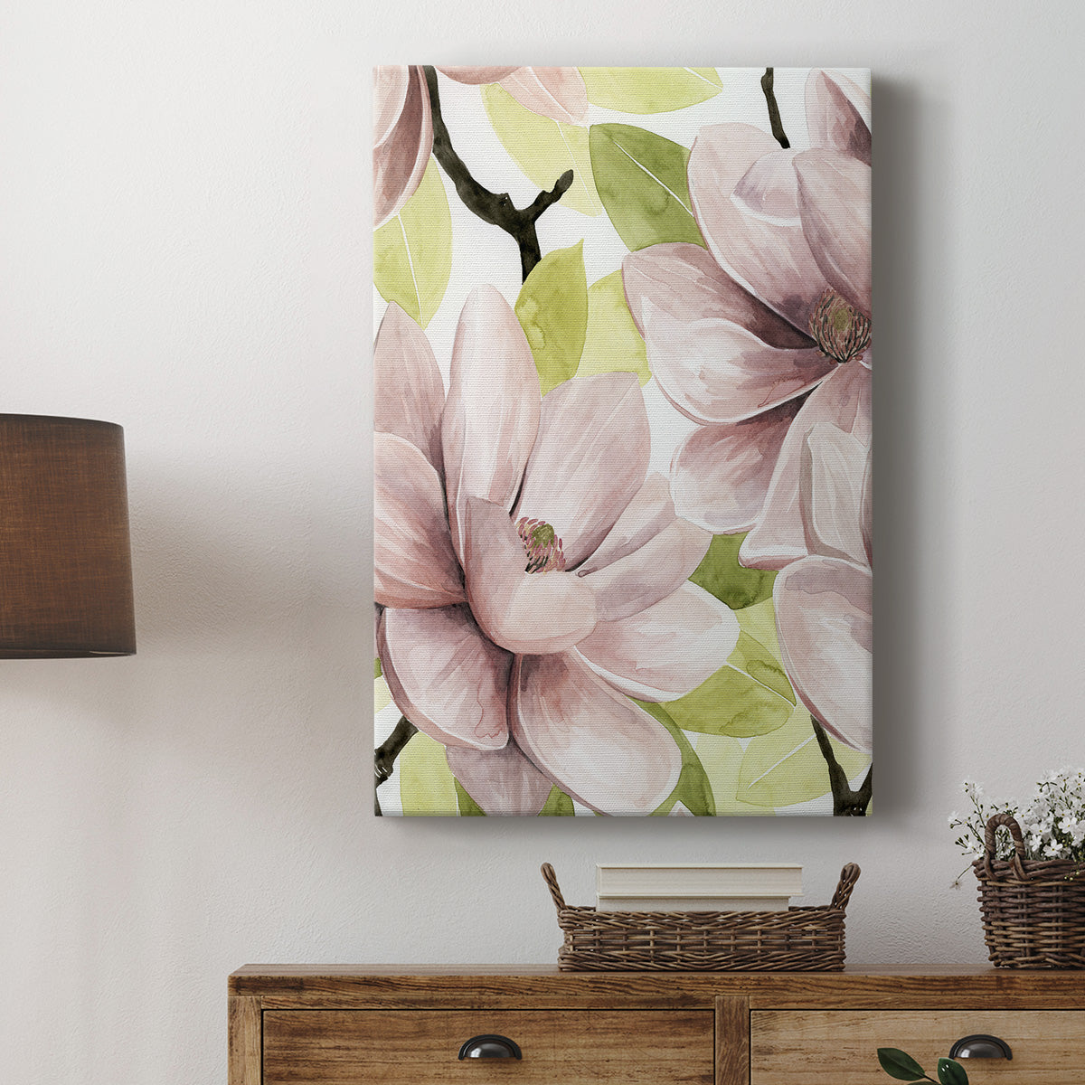 Blush Magnolia I Premium Gallery Wrapped Canvas - Ready to Hang