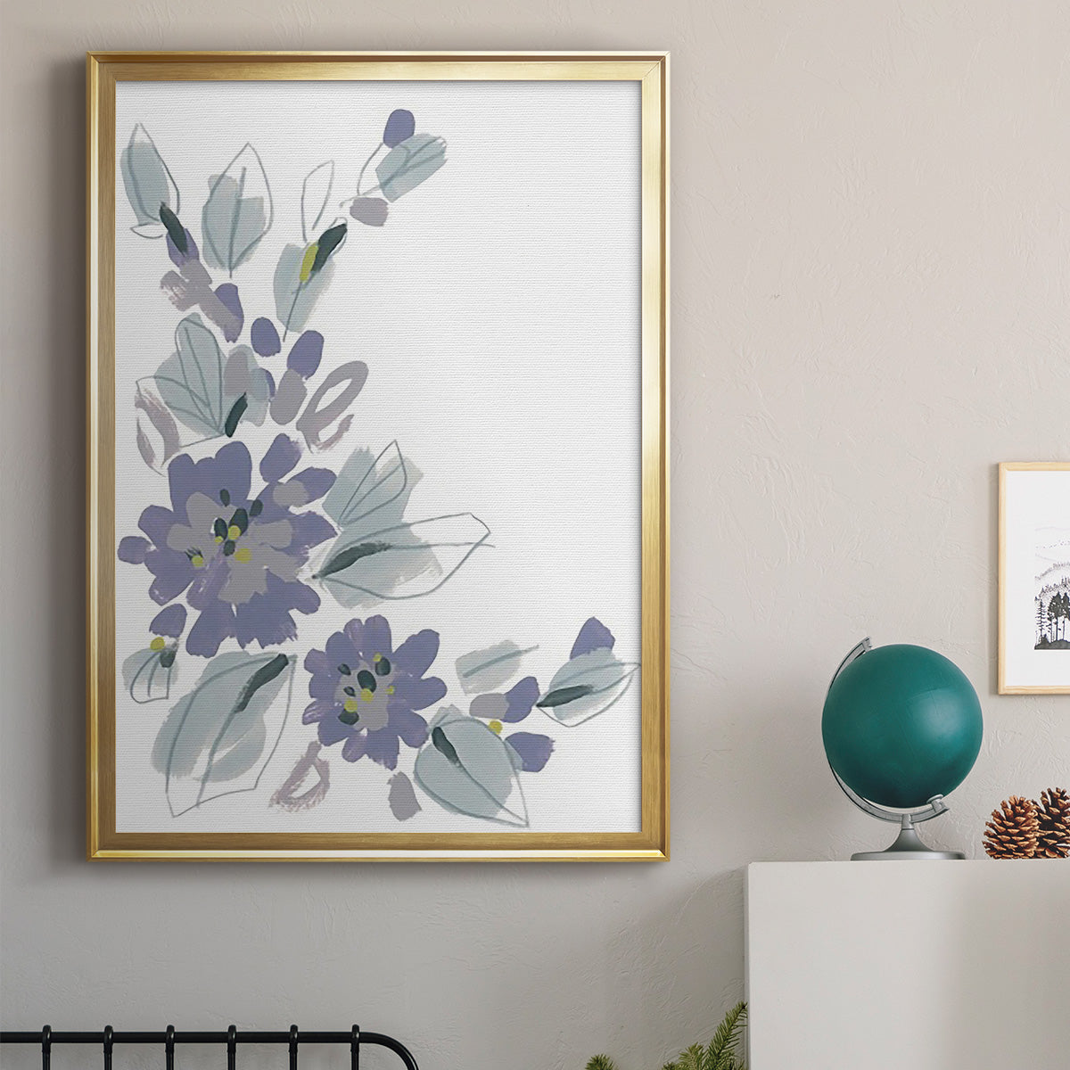 Periwinkle Patch III - Modern Framed Canvas Print