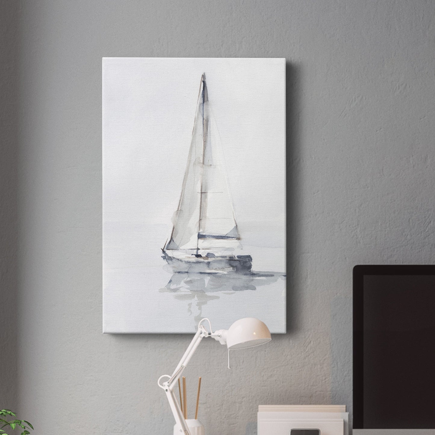 Misty Harbor I Premium Gallery Wrapped Canvas - Ready to Hang