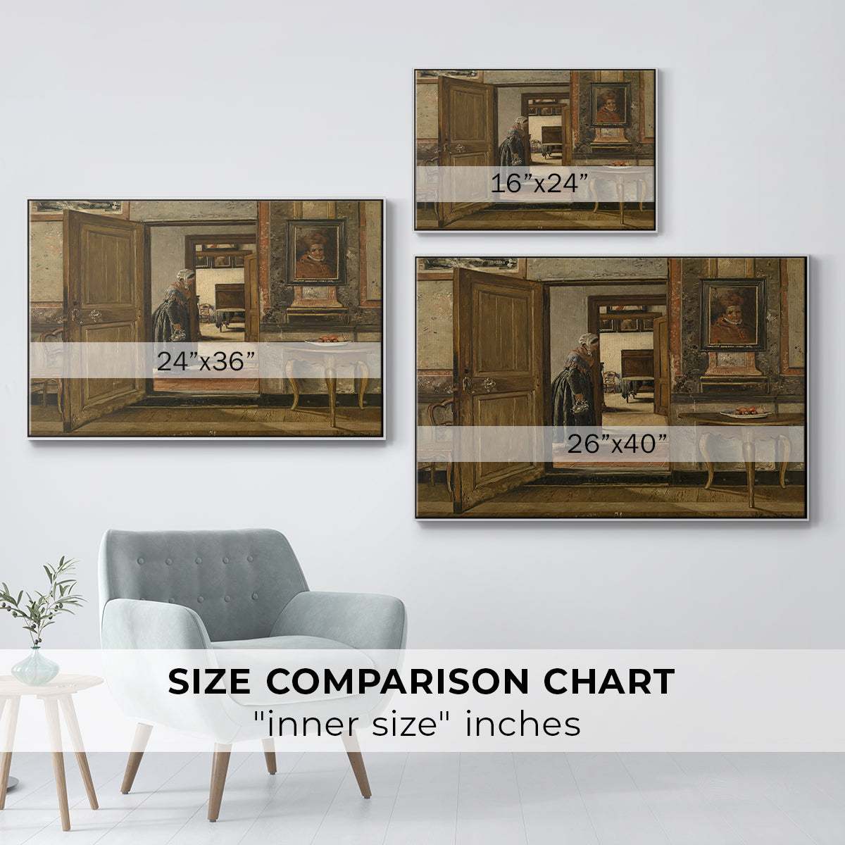 Interior of the Terninck Institution in Antwerp, 1884 - Floater Framed Canvas Print