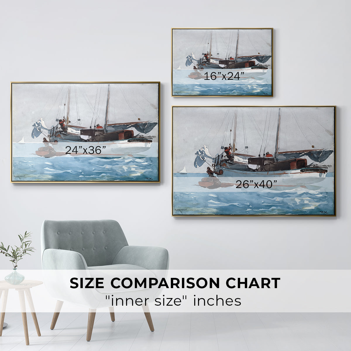 Taking on Wet Provisions, 1903 - Floater Framed Canvas Print