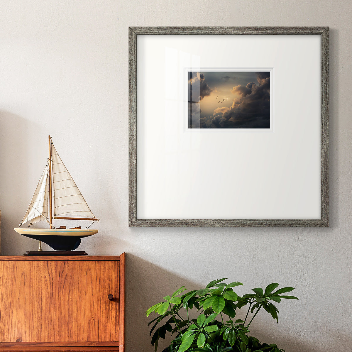 Soaring High Above Premium Framed Print Double Matboard