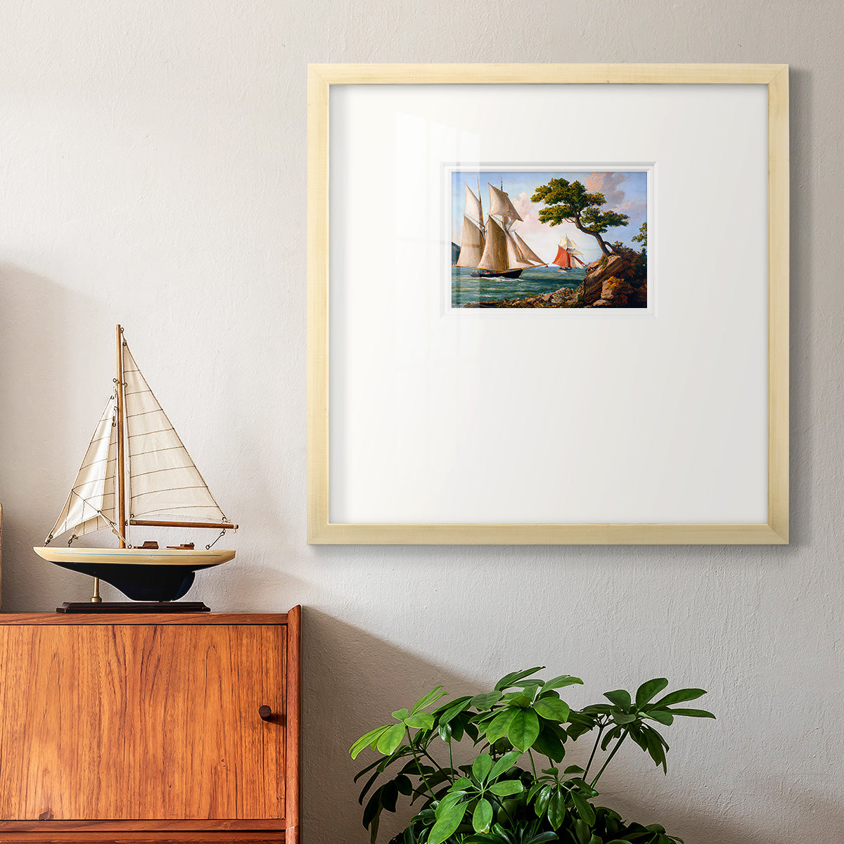 Sailing Premium Framed Print Double Matboard