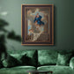 Classical religious depiction of the Assumption of the Virgin by Nicolas Poussin in an ornate bronzed mahogany wood frame displayed in a dark-toned interior setting.