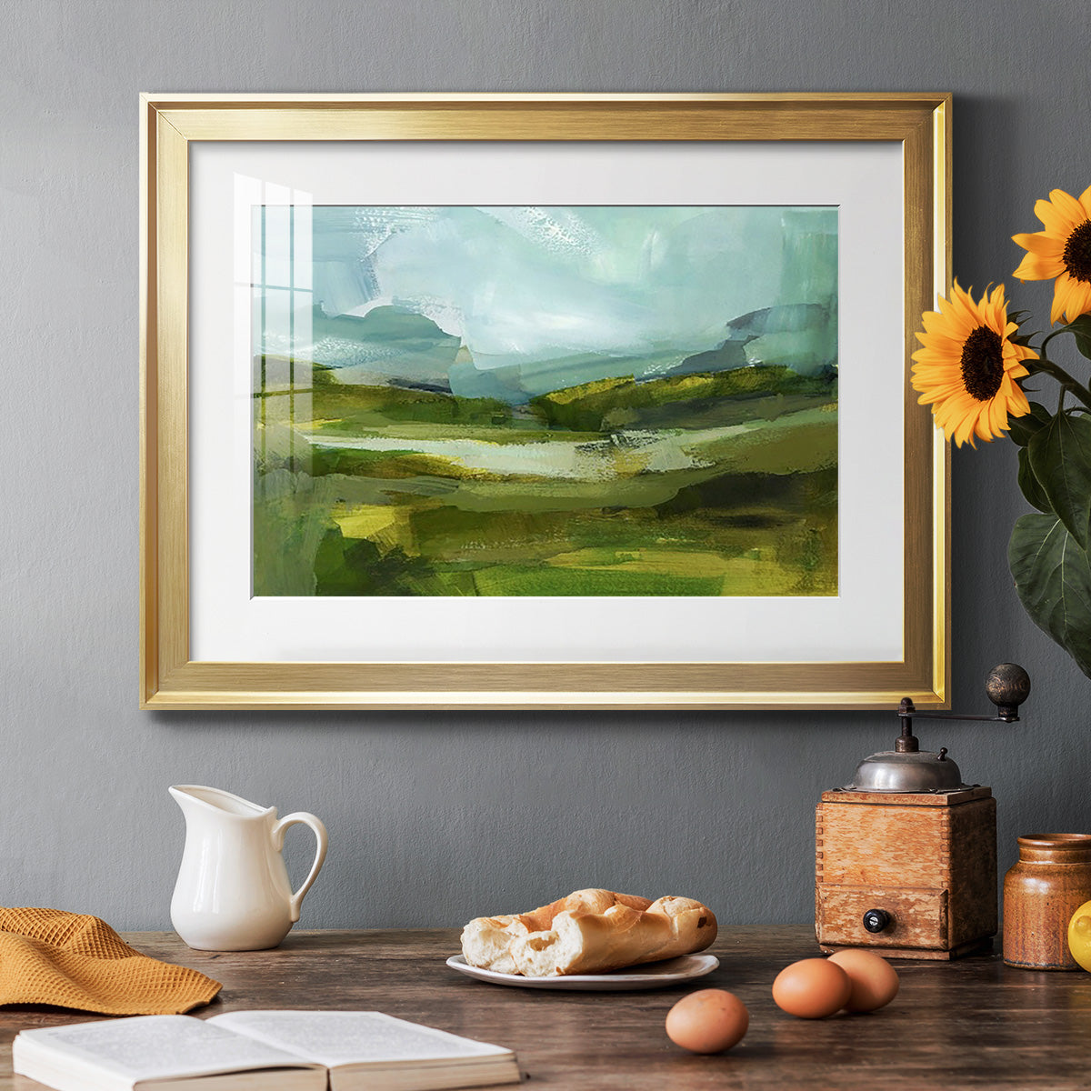 Emerald View III Premium Framed Print - Ready to Hang