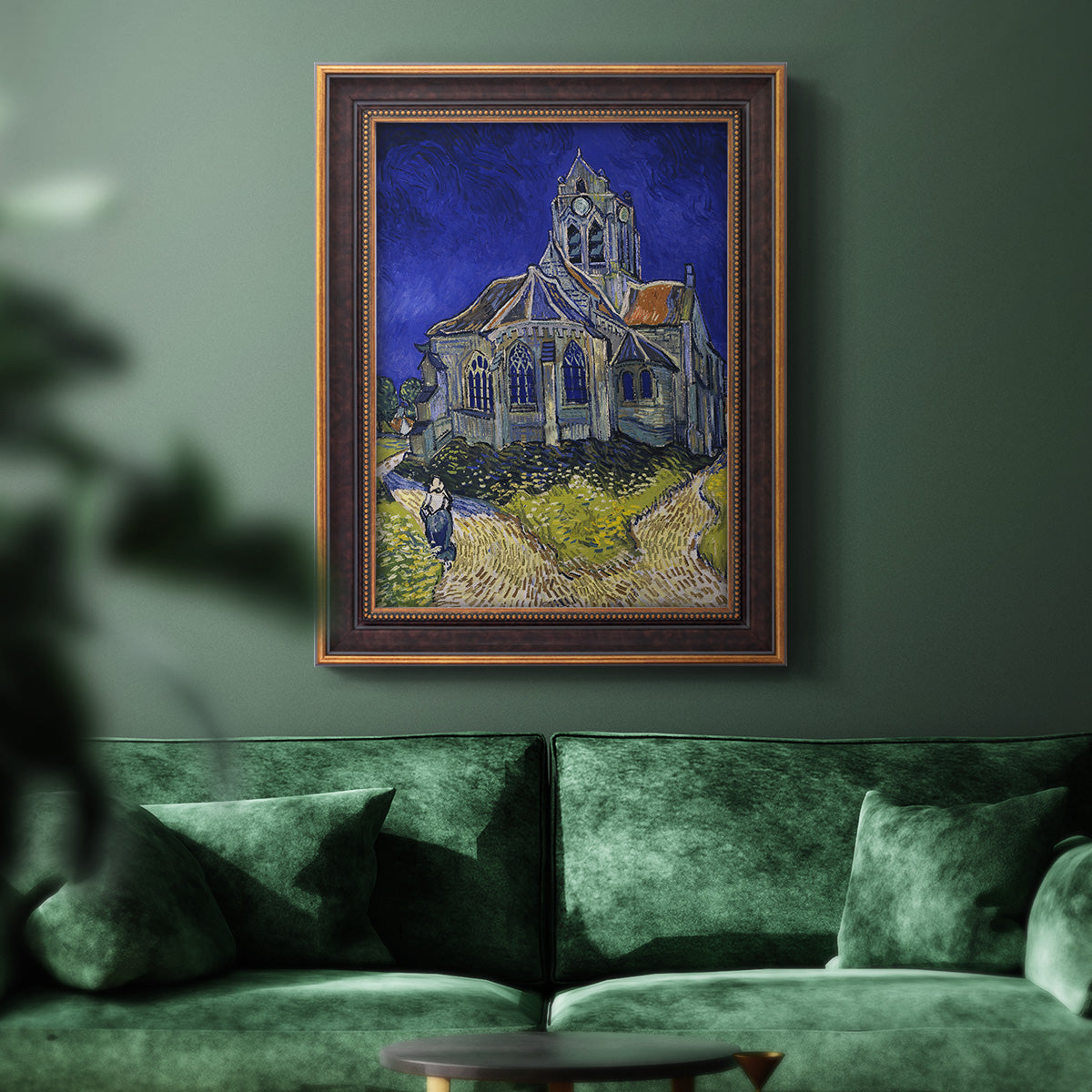 The Church at Auvers - Ornate Framed Canvas Print