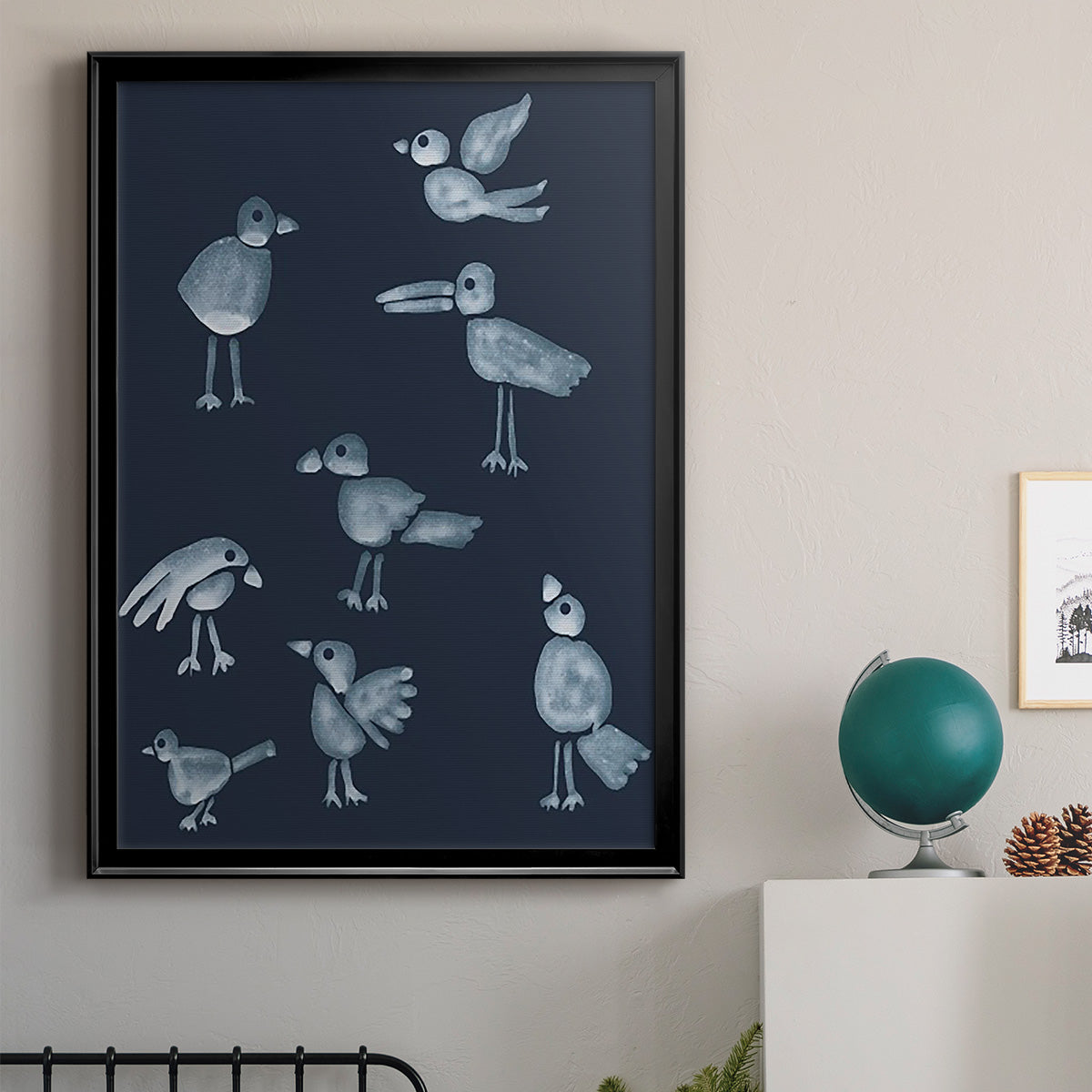 Flock I - Modern Framed Canvas Print