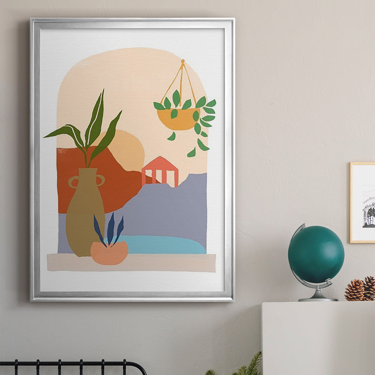 Paper Scene II - Modern Framed Canvas Print