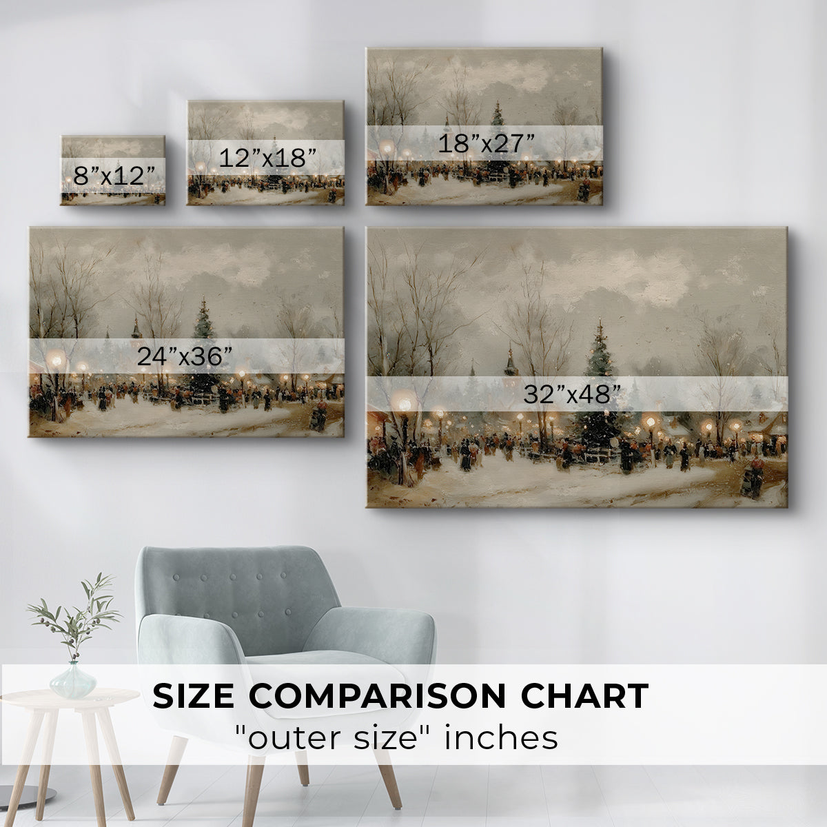 Candlelit Cathedral at Twilight - Canvas Art Print