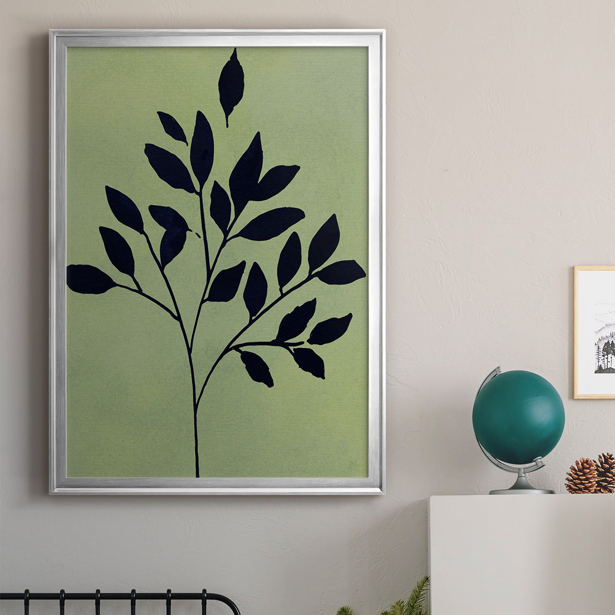 Earthly Botanical I - Modern Framed Canvas Print