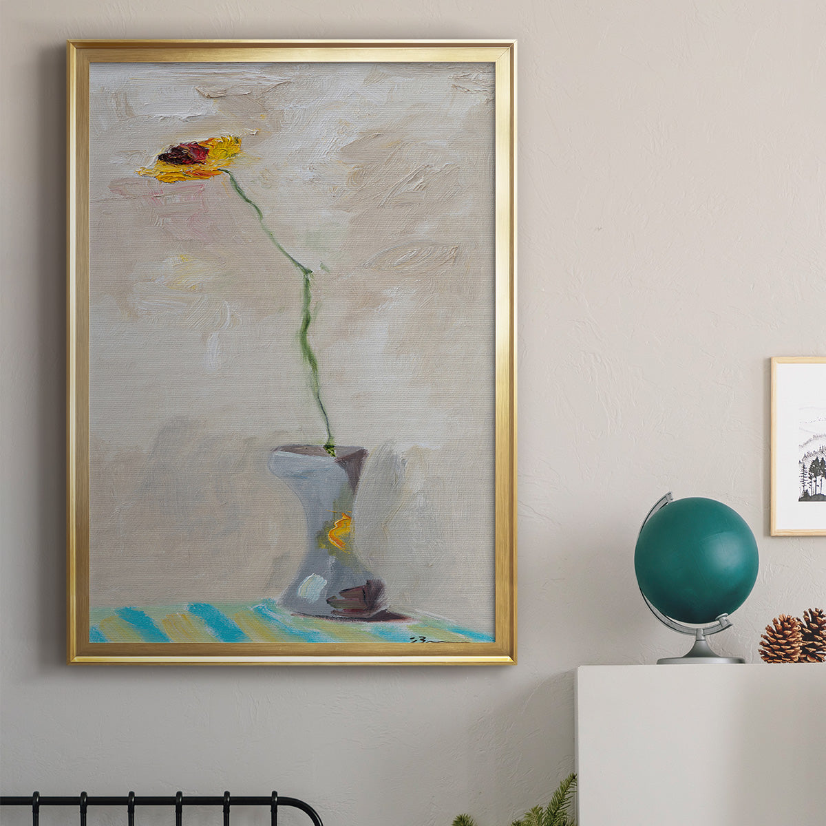 Single & Ready to Mingle - Modern Framed Canvas Print