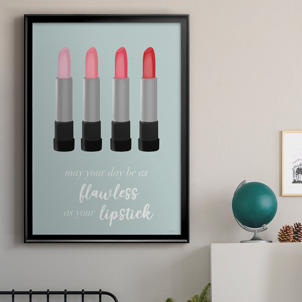 Flawless Lipstick - Modern Framed Canvas Print