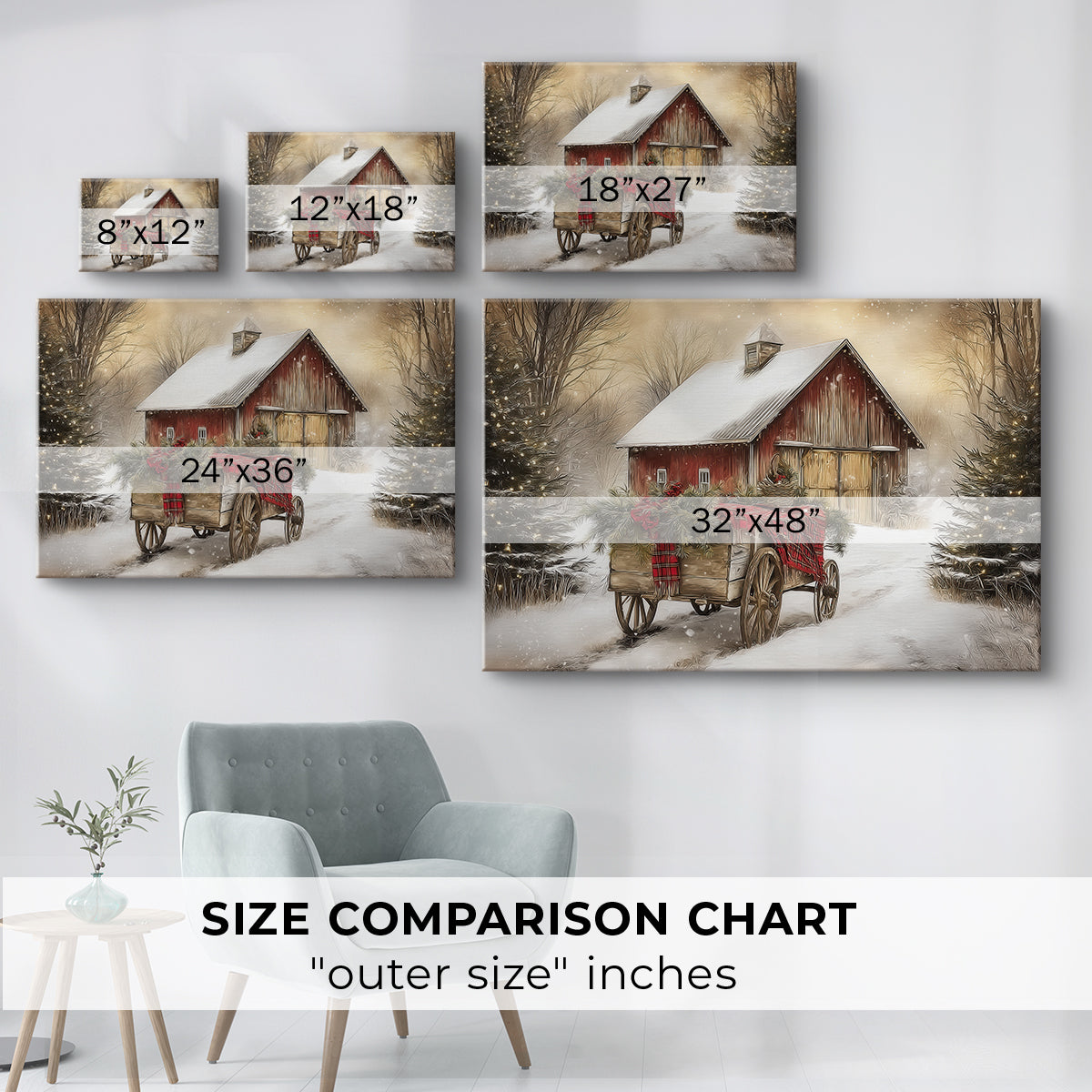 Dawn of Candlelit Village - Canvas Art Print