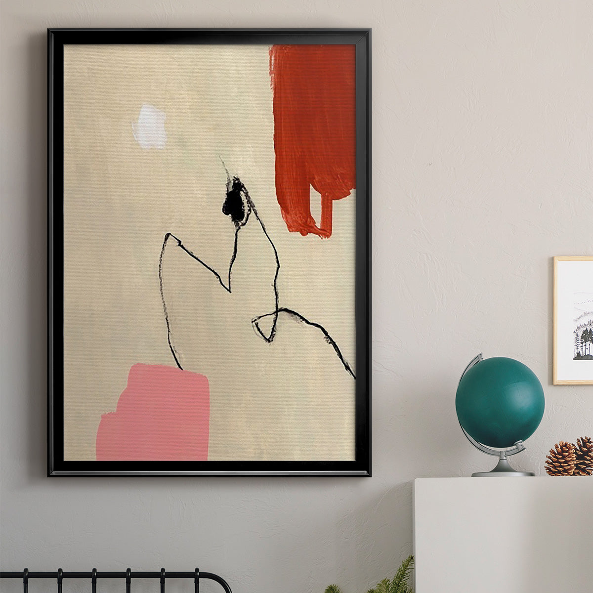 Terra Rosa Abstract II - Modern Framed Canvas Print