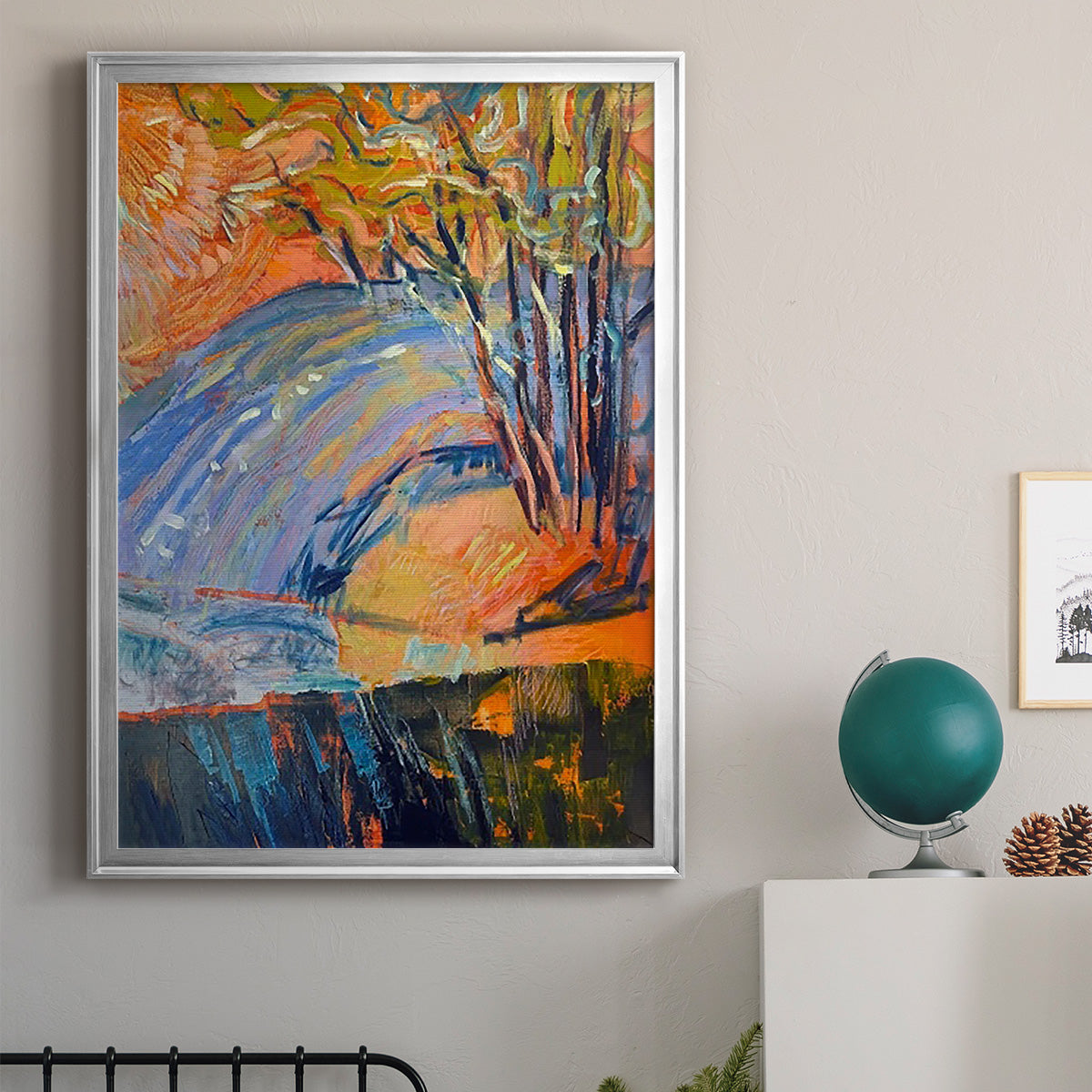 Cadmium Winter Solstice III - Modern Framed Canvas Print