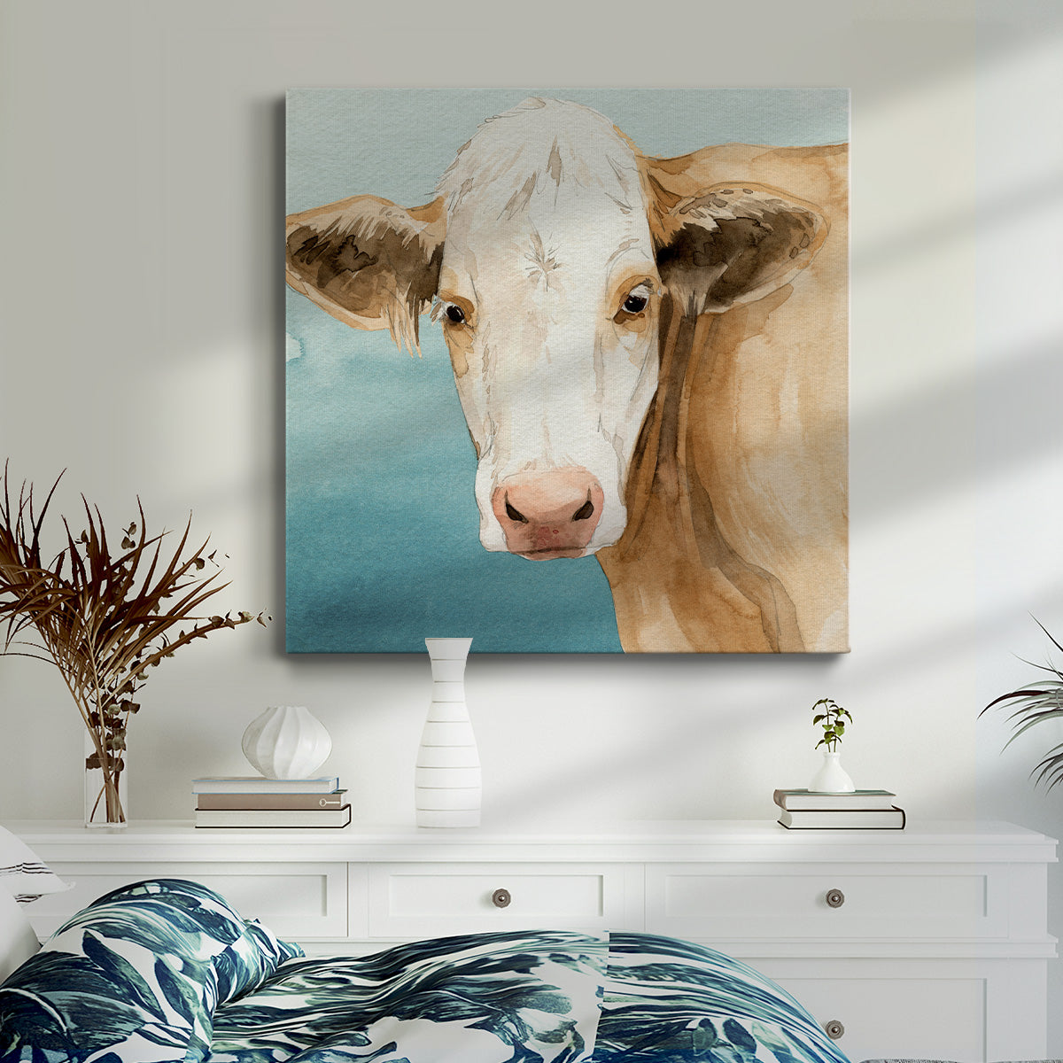 Hereford Stare II-Premium Gallery Wrapped Canvas - Ready to Hang