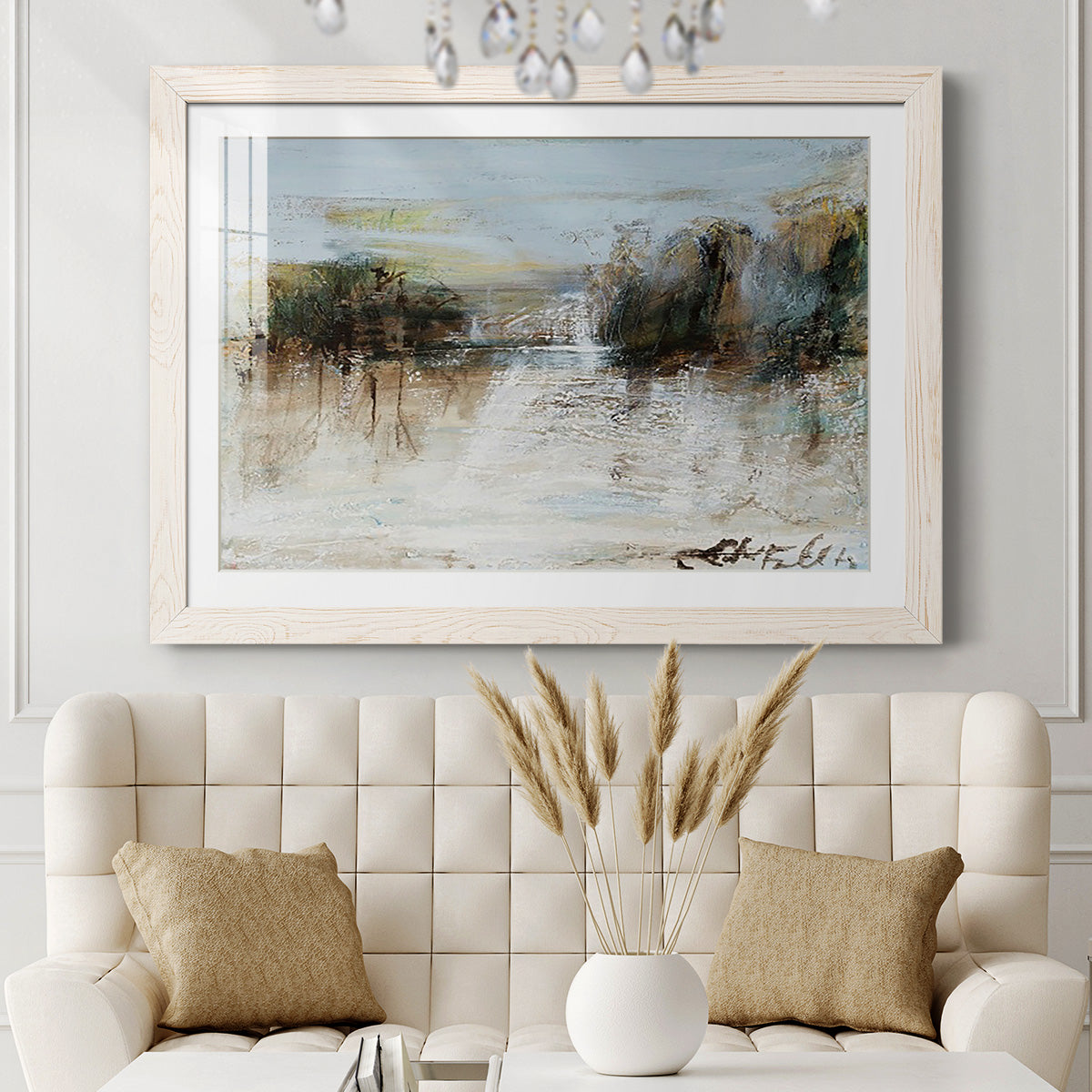 Wintery Horizon I - Barnwood Framed Art Print