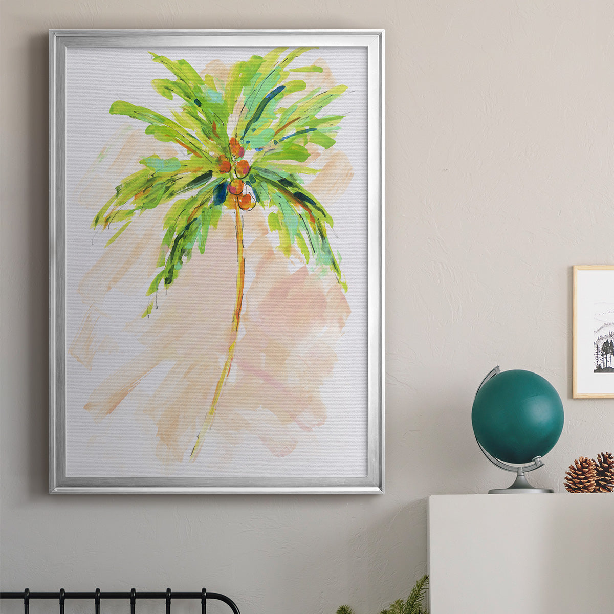 Coconut Palm II - Modern Framed Canvas Print