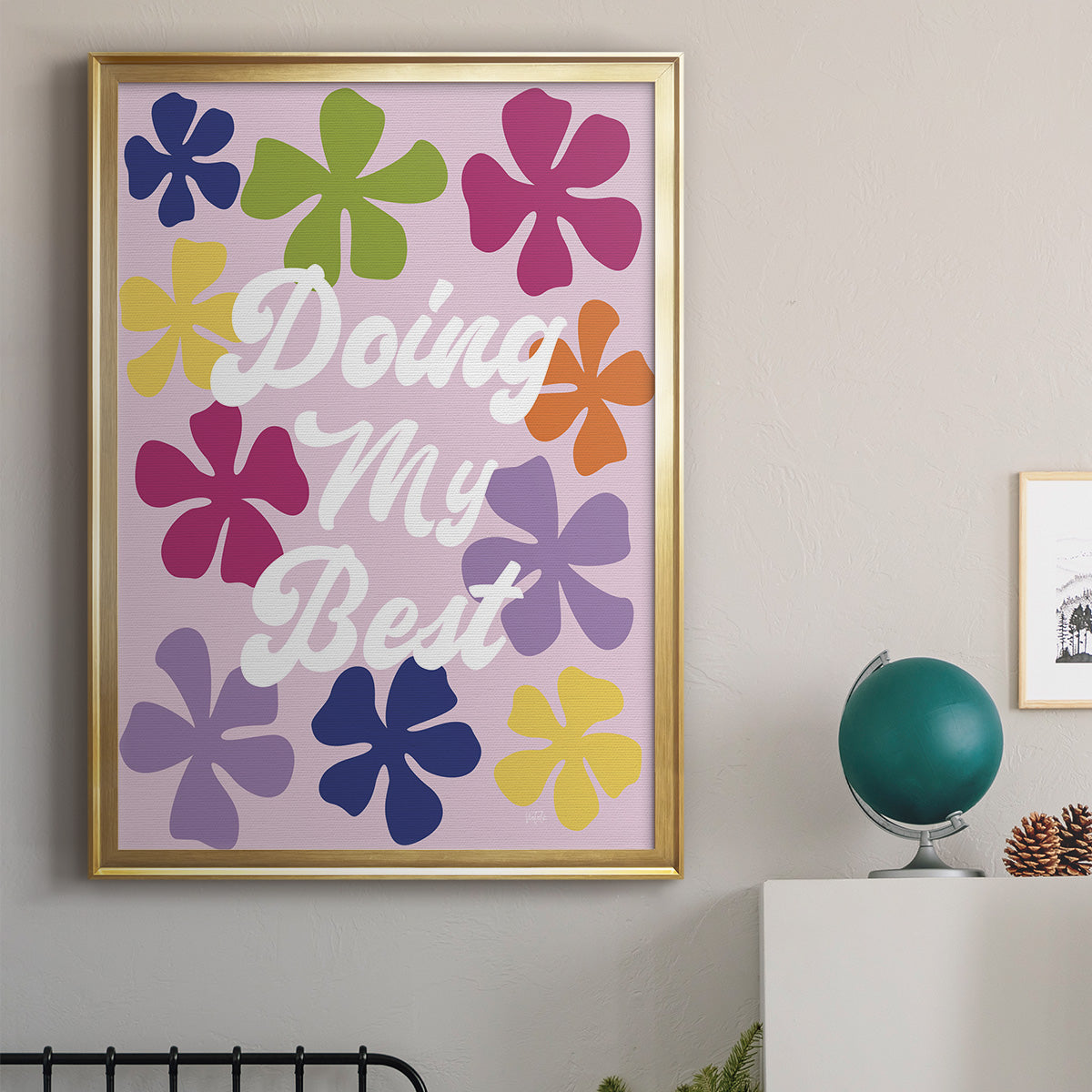 Doing My Best - Modern Framed Canvas Print