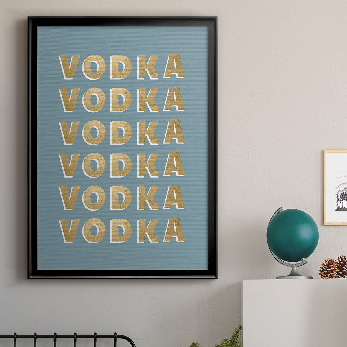 Vodka - Modern Framed Canvas Print