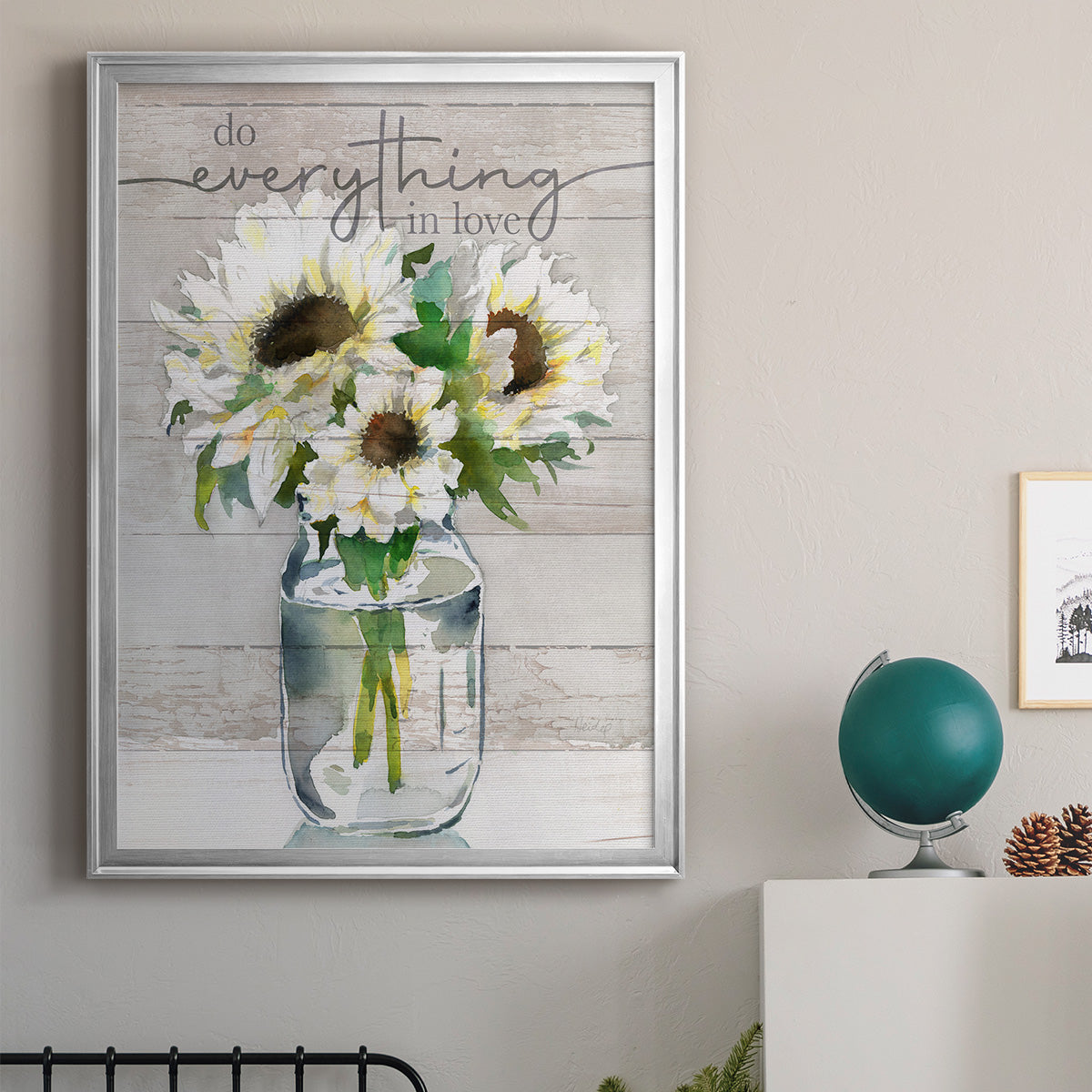 Do Everything In Love - Modern Framed Canvas Print