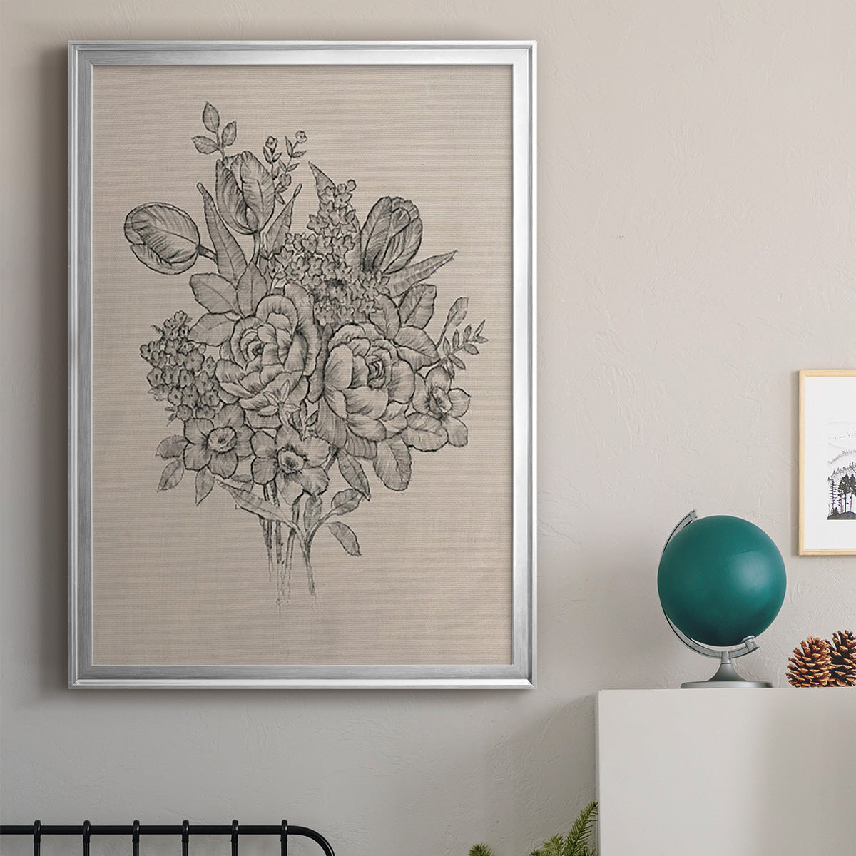 Floral Bouquet II - Modern Framed Canvas Print