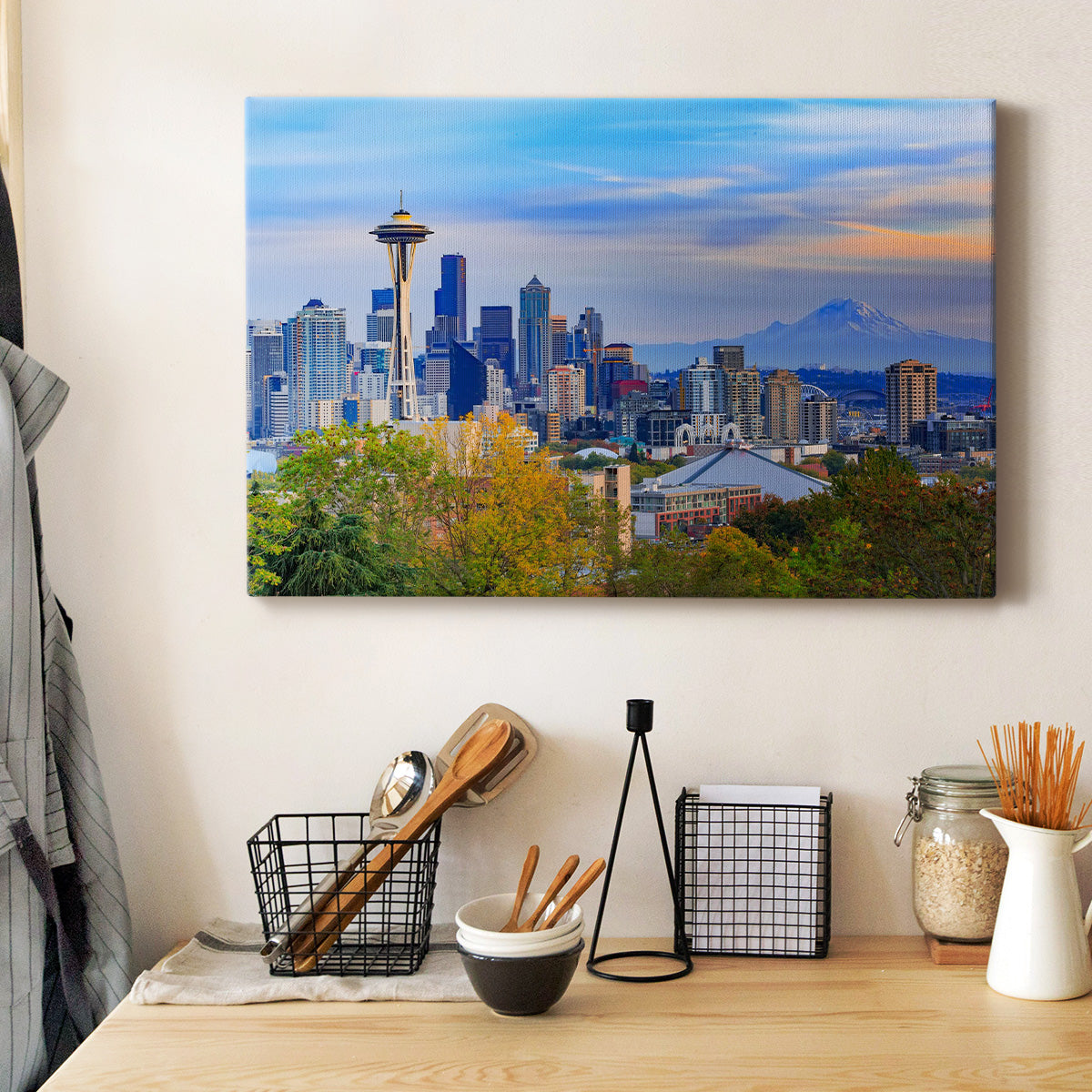 Space Needle and Seattle Downtown - Canvas Art Print