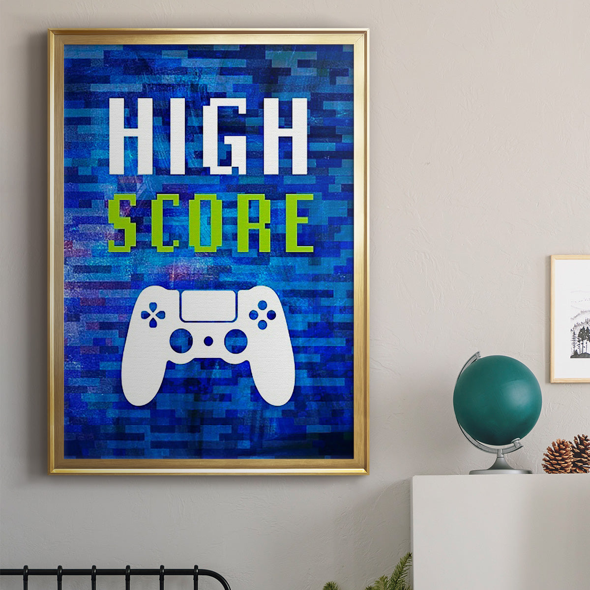 It's Game On I - Modern Framed Canvas Print